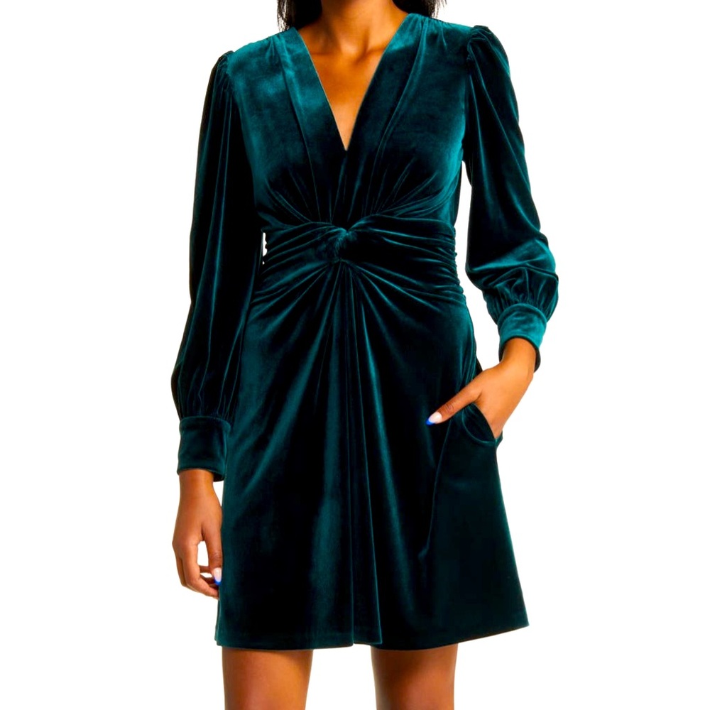 Vince Camuto Green Velvet Dress